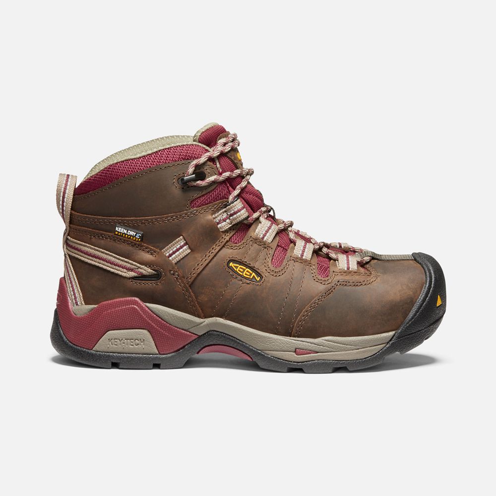 Keen Laarzen Dames Bruin - Detroit Xt Waterproof (Steel Toe) - 28594-DRUF